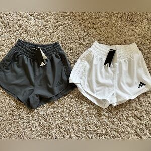 Adidas Women's 3 Stripe Training Shorts - size small - 2 pair